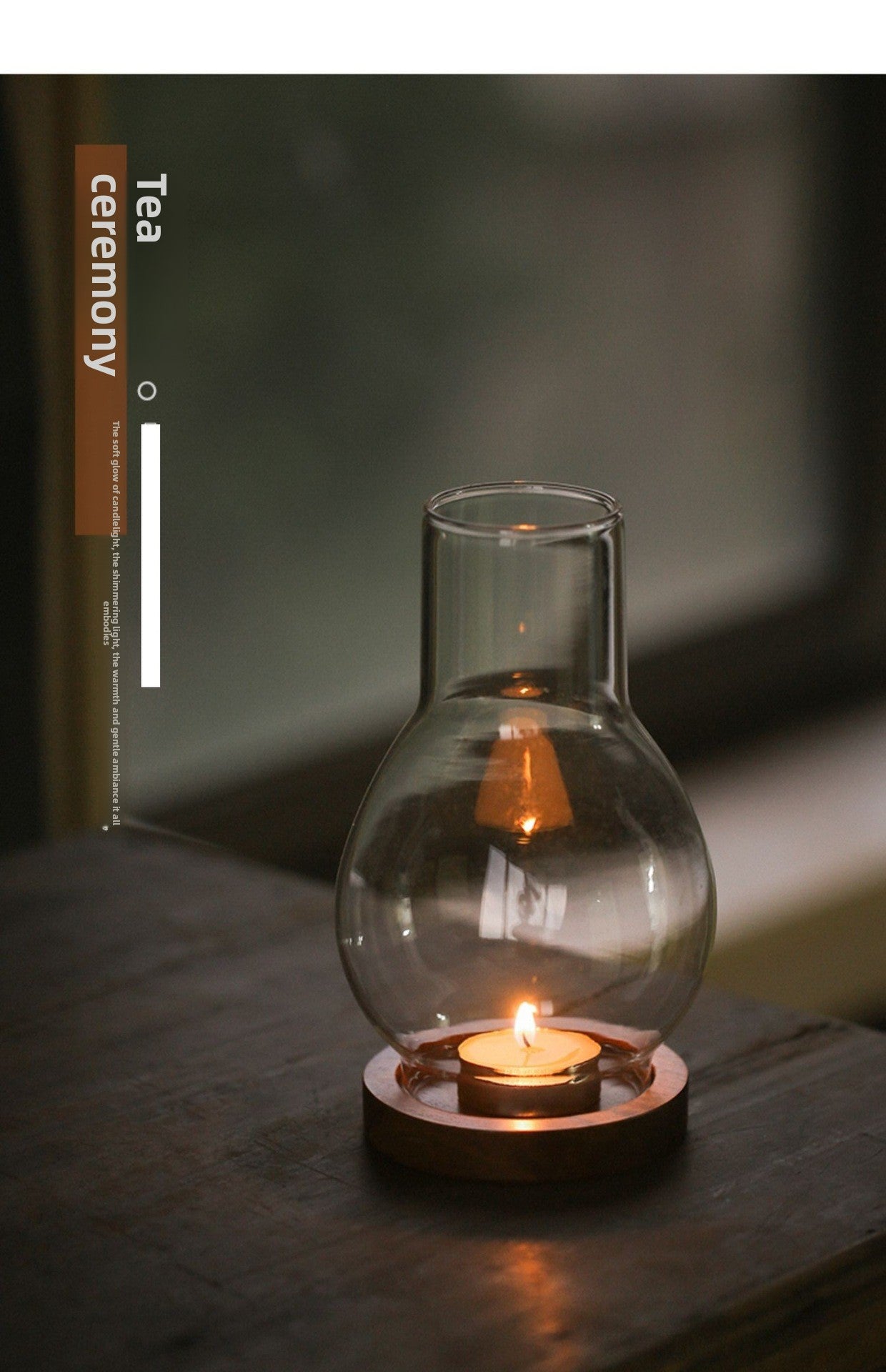 zensoullab Zen Candle Holder Windproof Glass Lampshade Chinese Retro Style Home Aromatherapy Wax Light Tea Room Decorative Ornament