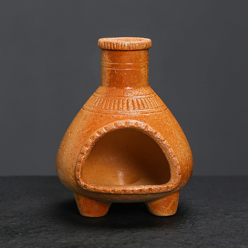 Ceramic Aromatherapy Burner Sage Incense Burner Mini Home Small Wall Stove Heat Resistant Can Be Burned with Open Flame Holy Wood Stove