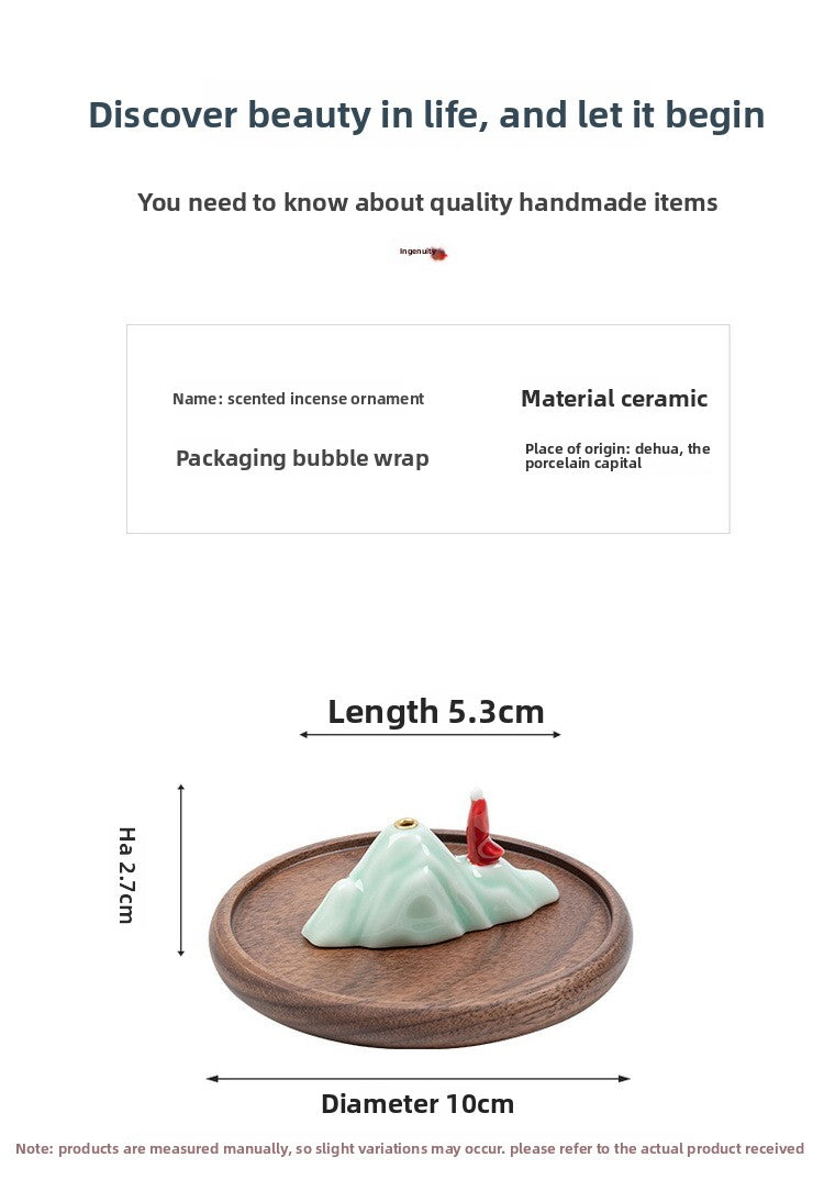 zensoullab Zen Rockery Incense Holder Ornament Tea Ceremony Incense Burner Tea Room Living Room Home Aromatherapy Burner Incense Stand Creative Incense Tool Sandalwood