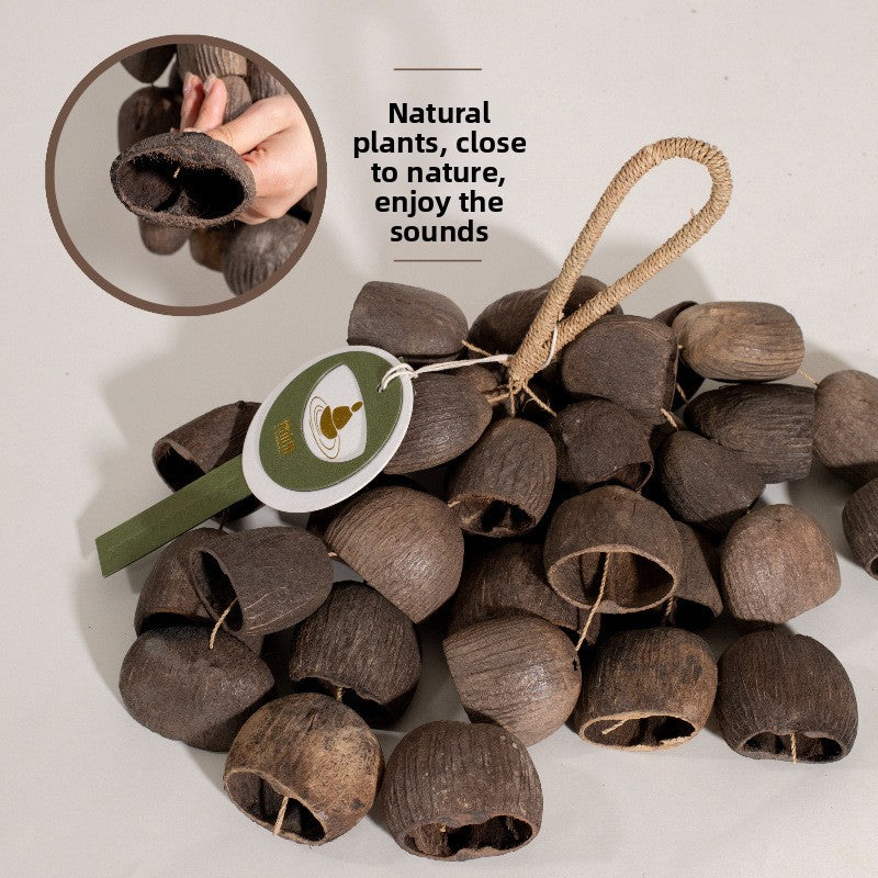 Zensoullab South African Fruit Shell Water Bell Tong Handbell Plant Fruit Shell Concert Niche Accompaniment Sound Beam Hand-Cranking Healing Wind Chimes