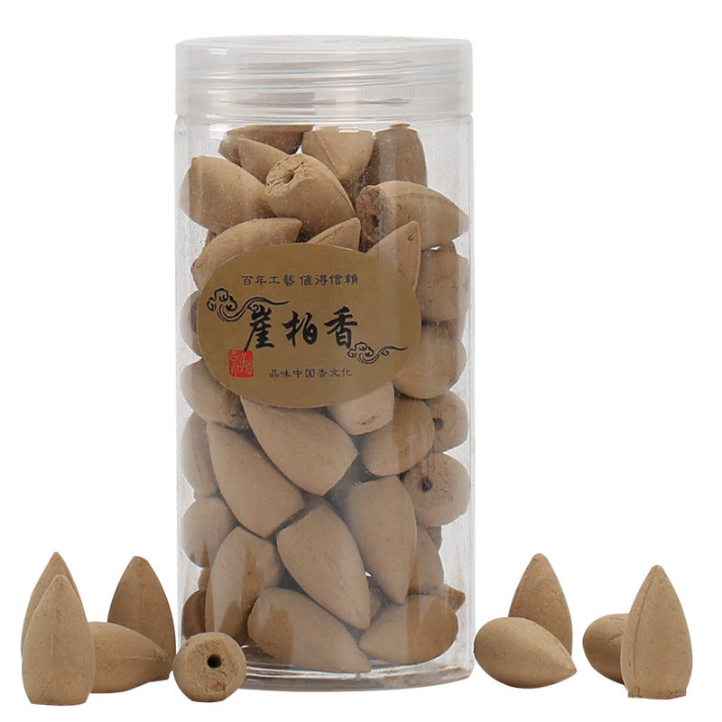 zensoullab Spring Reverse Plastic Bucket Flowing Incense Sandalwood 80 Pieces Reverse Flowing Incense Pellets Indoor Tower Incense Aromatherapy Incense
