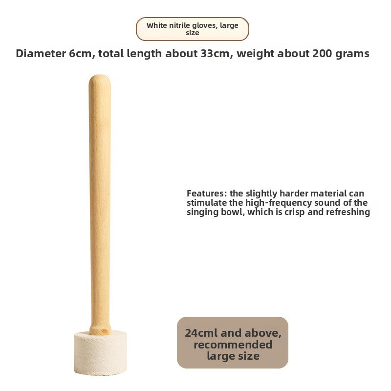 zensoullab Direct Supply Nepal Handmade Velvet Cloth Knocking Stick Tibetan Singing Bowl Hammer Bowl Stick Professional Healing Buddha Sound Bowl Knocking Stick
