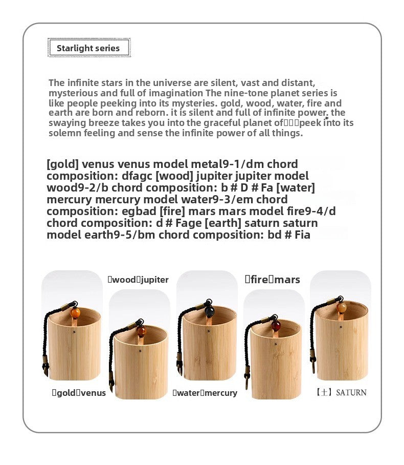zensoullab Lu Ruzhu Bamboo Wind Chime Chord Japanese Retro Bell Yoga Balcony Outdoor Four Seasons Healing Home Decoration Pendant