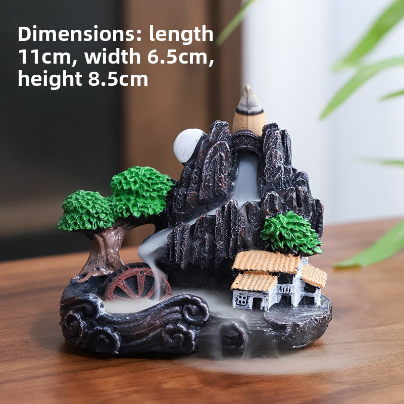 Zensoullab Backflow Incense Burner Resin Ceramic Creative Decoration Aromatherapy Sandalwood Burner Home Aromatherapy Incense Burner Zen