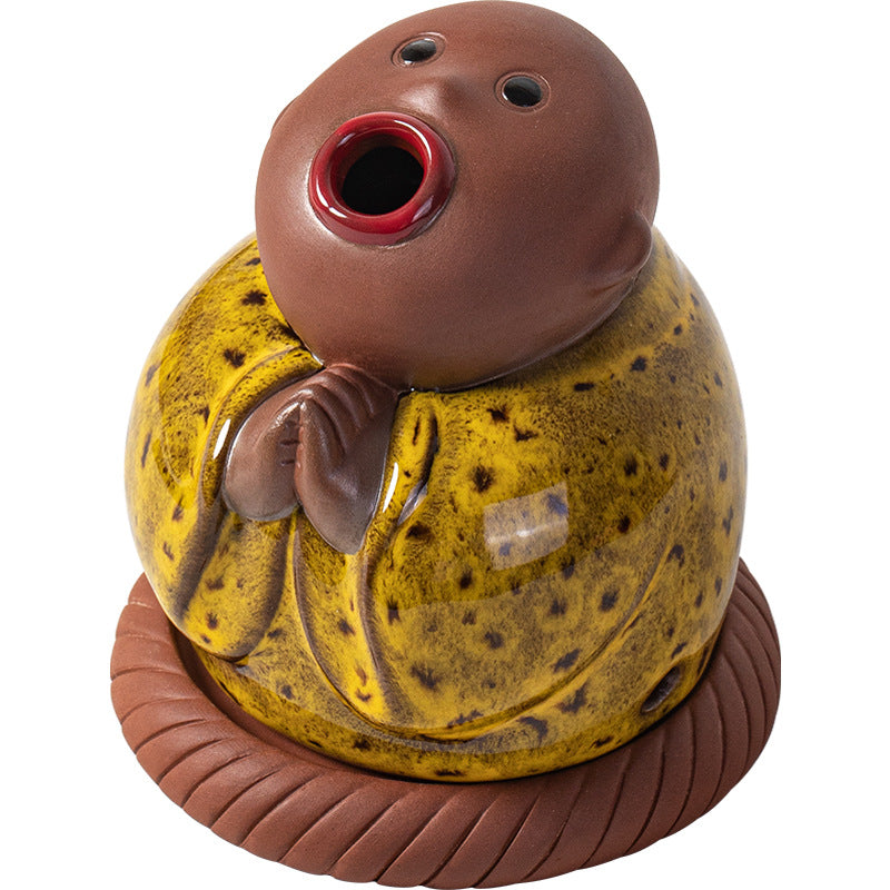 zensoullab Creative Little Monk Incense Burner Cute Aromatherapy Burner Ornament Zen Style Home Indoor Agarwood Sandalwood Incense Burner Incense Box