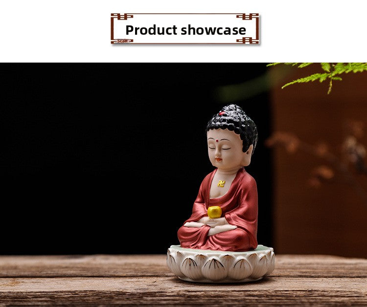 Zensoullab Creative Boutique Handicrafts Ceramic Classical Buddha Statue Buddha Buddha Guanyin Bodhisattva Chinese Household Car Safety Ornaments