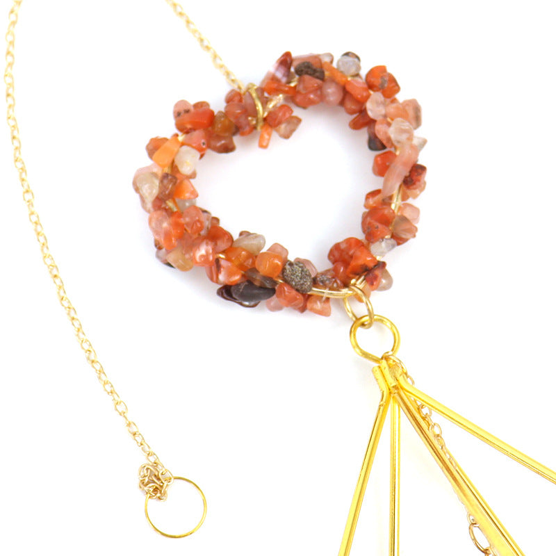 zensoullab Sun Catcher Crystal Air Frame Heart Pendant Light Garden Decoration Pendant Light Crystal Hanging Ornament