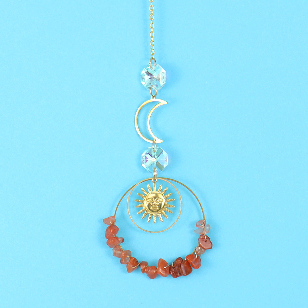 zensoullab Sun Catcher Sun Crystal Gravel Pendant Light Outdoor Hanging Window Wind Chime T37