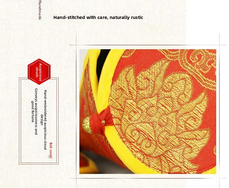 zensoullab Nepal Handicrafts Handmade Ritual Tools Set Vajra Bell and Pestle Set Ritual Bell Packaging Bag Bell and Pestle Cover Buddhist Supplies Set