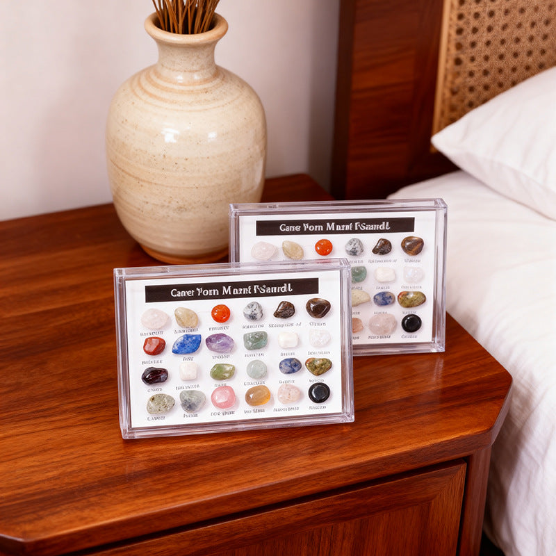 zensoullab Natural Crystal Mineral Specimen Mini Amethyst Raw Stone Gemstone Agate Crystal Craft Mineral Specimen Box