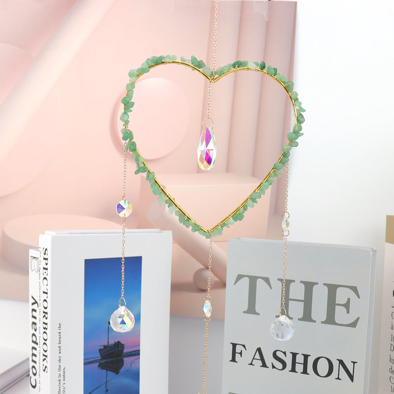 Zensoullab Amethyst Gravel Love Sun Catcher Sun Catcher Crystal Pendant Window Garden Lighting Pendant