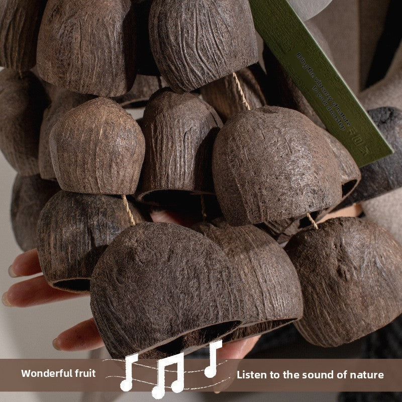 Zensoullab South African Fruit Shell Water Bell Tong Handbell Plant Fruit Shell Concert Niche Accompaniment Sound Beam Hand-Cranking Healing Wind Chimes