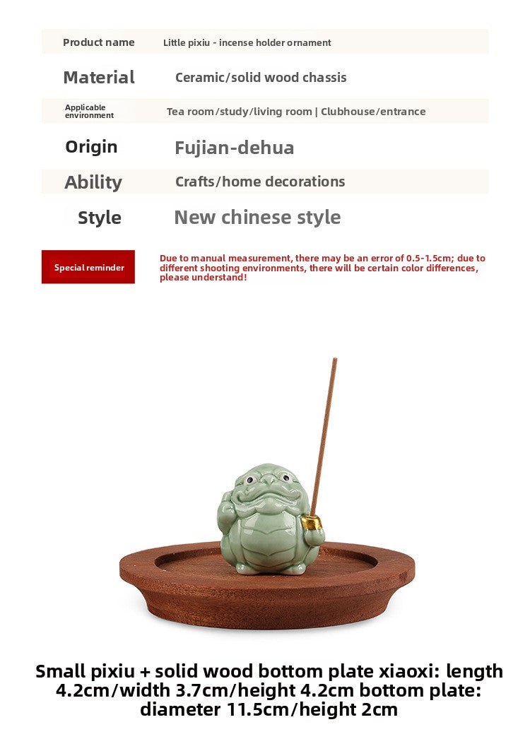zensoullab Creative Lucky Golden Toad Incense Burner Cute Incense Holder Personalized Home Indoor Tea Room Standing Incense Stick Aromatherapy Burner Ornament