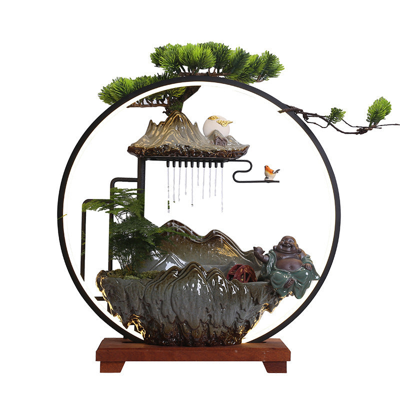 zensoullab Flowing Water Ornament Home Backflow Incense Chinese Style Backflow Incense Burner Living Room Humidifier Office Housewarming New Home Opening Gift