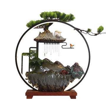 zensoullab Flowing Water Ornament Home Backflow Incense Chinese Style Backflow Incense Burner Living Room Humidifier Office Housewarming New Home Opening Gift