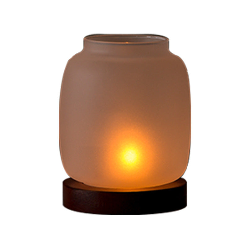 zensoullab Glass Candle Holder Ornament Home Chinese Style Aromatherapy Wax Wind Cover Vintage Special Electronic Small Candle Light Romantic Zen Light Luxury