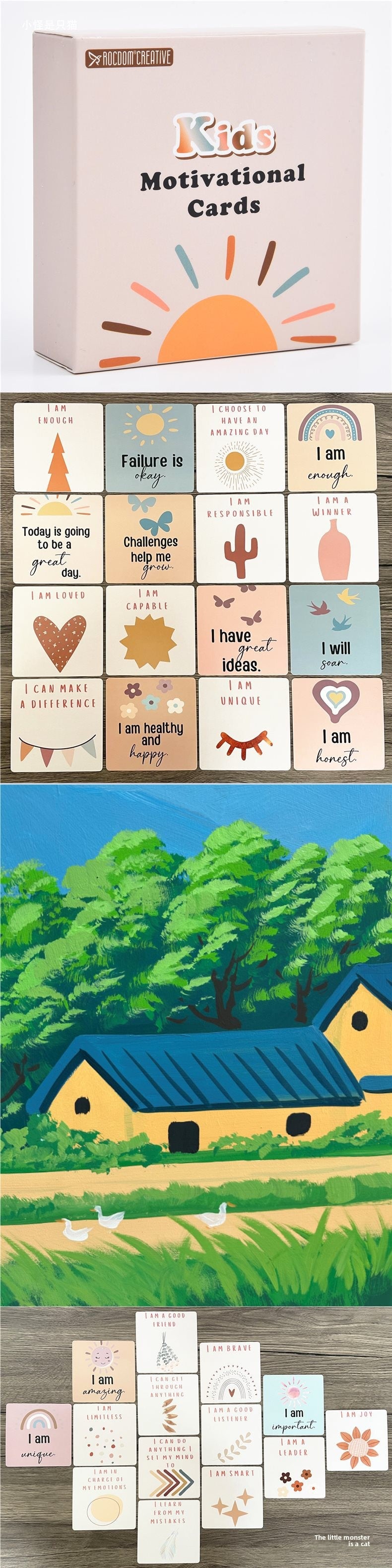 zensoullabKids Motivational Cards Children's Positive Encouragement Cards Affirmation Cards Confidence Mindfulness Cards