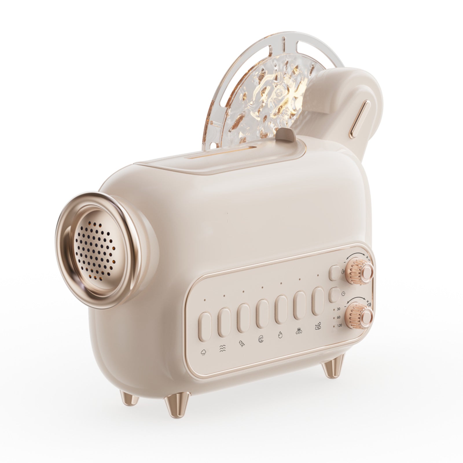 zensoullab New Product DIY White Noise Aromatherapy Machine Colorful Aurora Night Light Ultrasonic Essential Oil Bluetooth Speaker Humidifier
