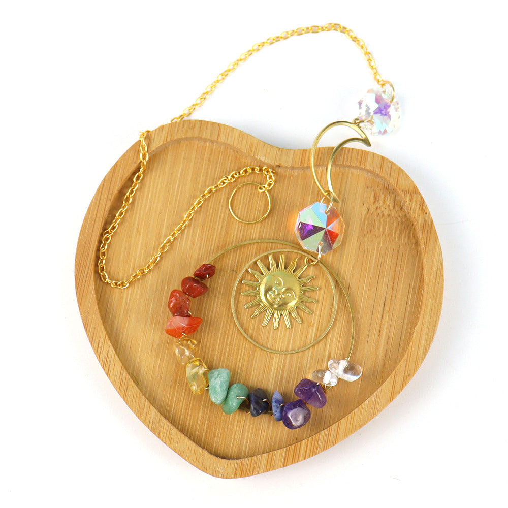 zensoullab Sun Catcher Sun Crystal Gravel Pendant Light Outdoor Hanging Window Wind Chime T37