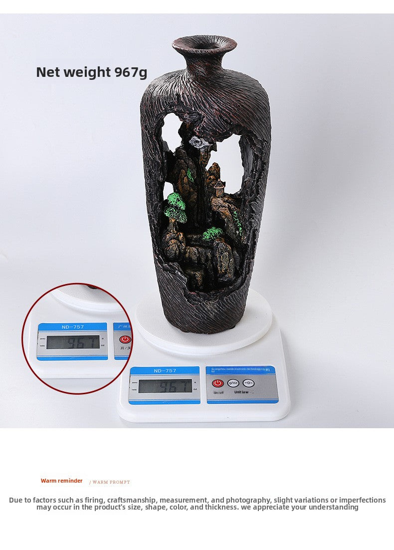 New Resin Backflow Incense Burner Creative Mountain Water Flow Incense Burner Home Decor Backflow Incense Original