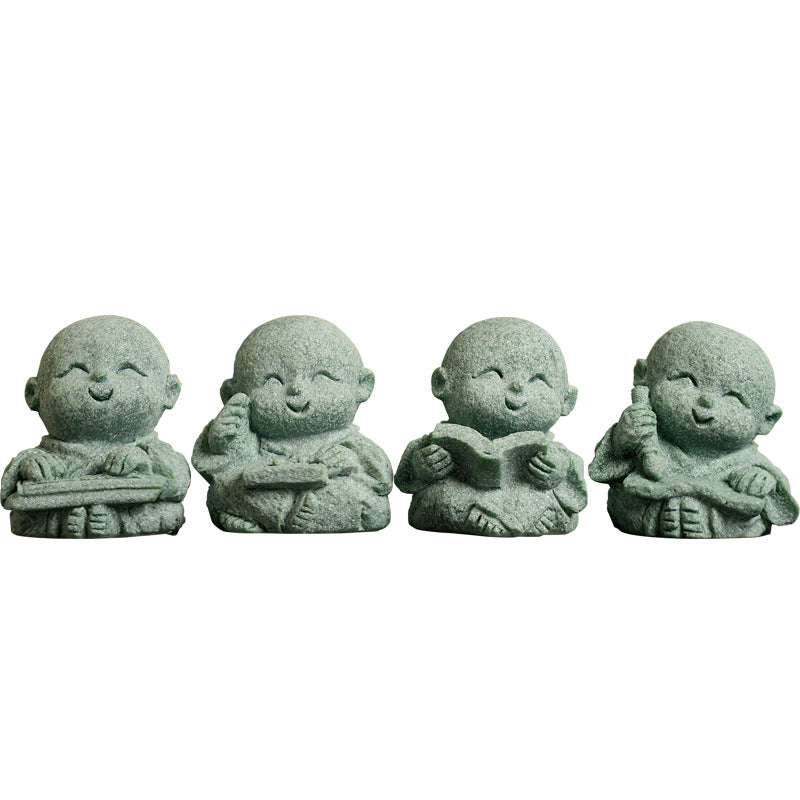 zensoullab Chinese Tea Pet Zen Small Novice Landscape Ornament Flower Garden Bonsai Rockery Cute Healing Decoration