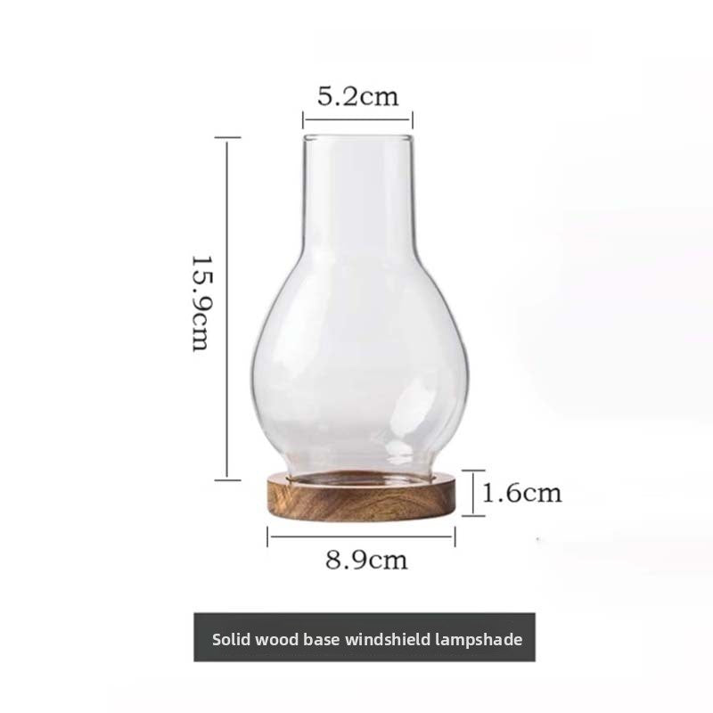 zensoullab Zen Candle Holder Windproof Glass Lampshade Chinese Retro Style Home Aromatherapy Wax Light Tea Room Decorative Ornament