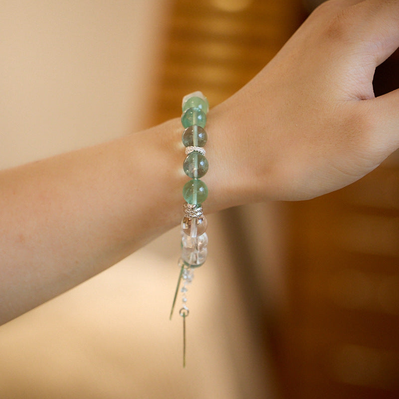 zensoullab Temple Style Chinese White Crystal Bracelet for Women Snake Year Zodiac Year Original Bracelet