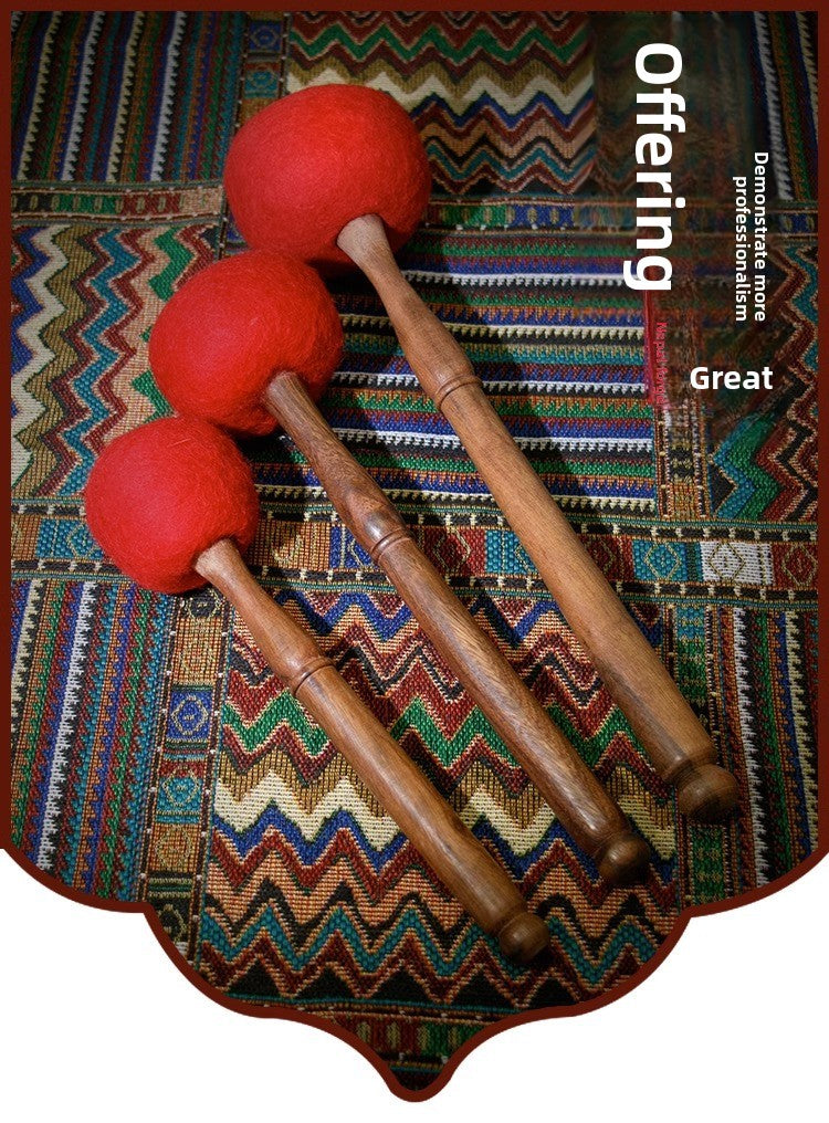 zensoullab Nepal Handmade Wool Felt Knocking Stick Tibetan Singing Bowl Mallet Sound Therapy Buddha Sound Bowl Accessories Buddha Sound Bowl Stick Hammer