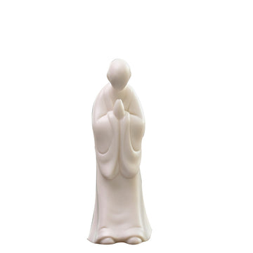 zensoullab Zen Ceramic Figure Formless Buddha Chinese Style Entrance Decoration Little Monk Fish Tank Bonsai Gardening Home Living Room Decor