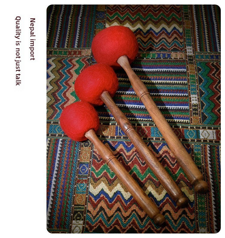 zensoullab Nepal Handmade Wool Felt Knocking Stick Tibetan Singing Bowl Mallet Sound Therapy Buddha Sound Bowl Accessories Buddha Sound Bowl Stick Hammer