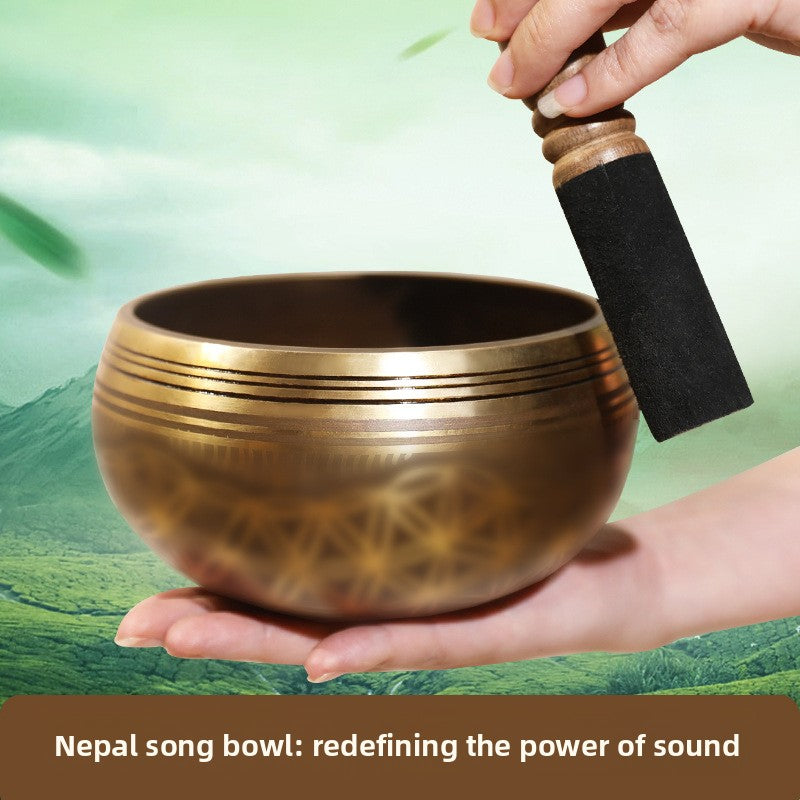 zensoullab Nepal Handmade Singing Bowl Meditation Healing Sanskrit Bowl Sound Wave Healing Yoga Meditation Bowl Buddha Sound Bowl Copper Bowl