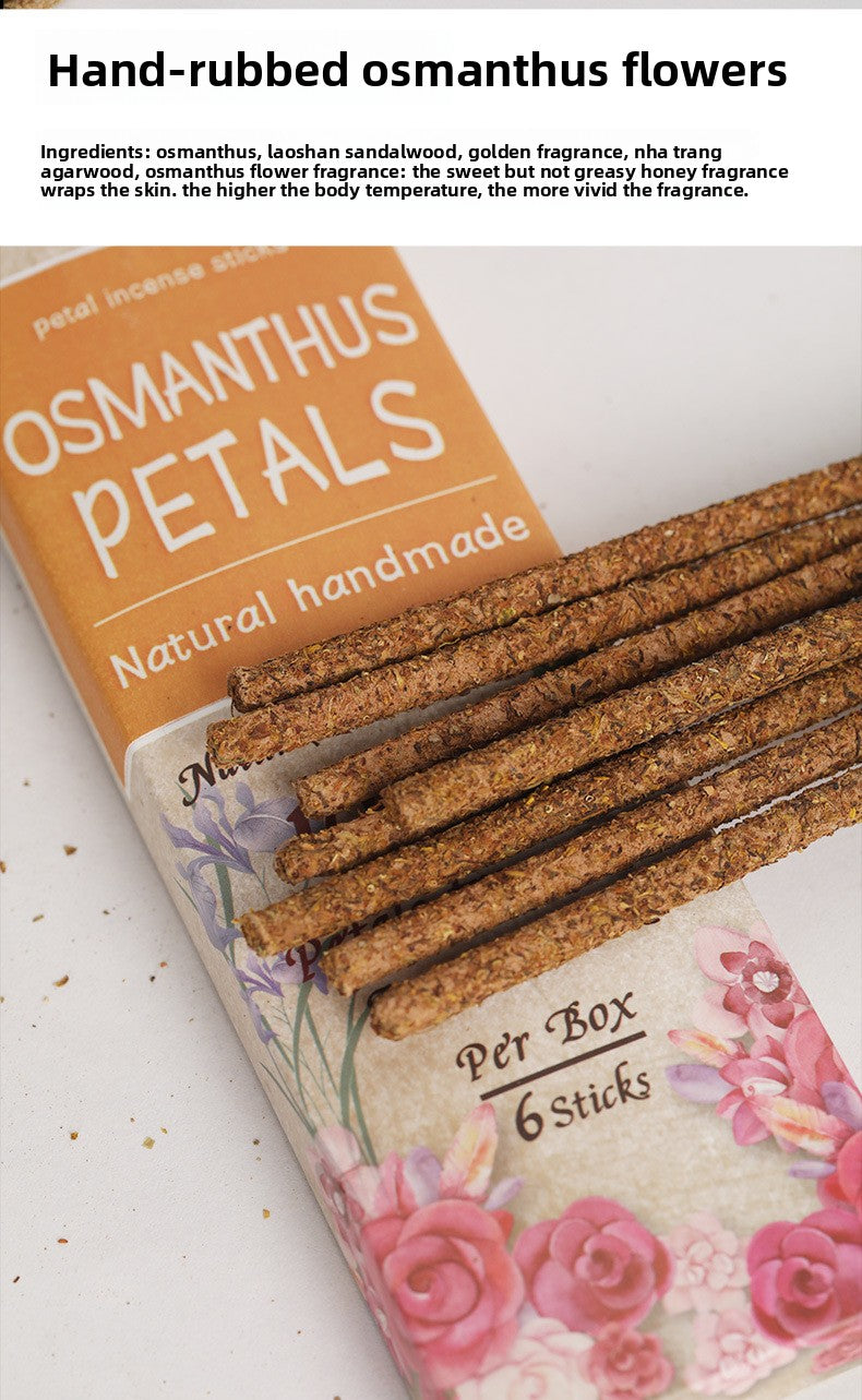 zensoullab Argentina Incense Rose Osmanthus Petal Incense Fragrant Incense Azalea Sandalwood Saffron Incense Sticks Home Use
