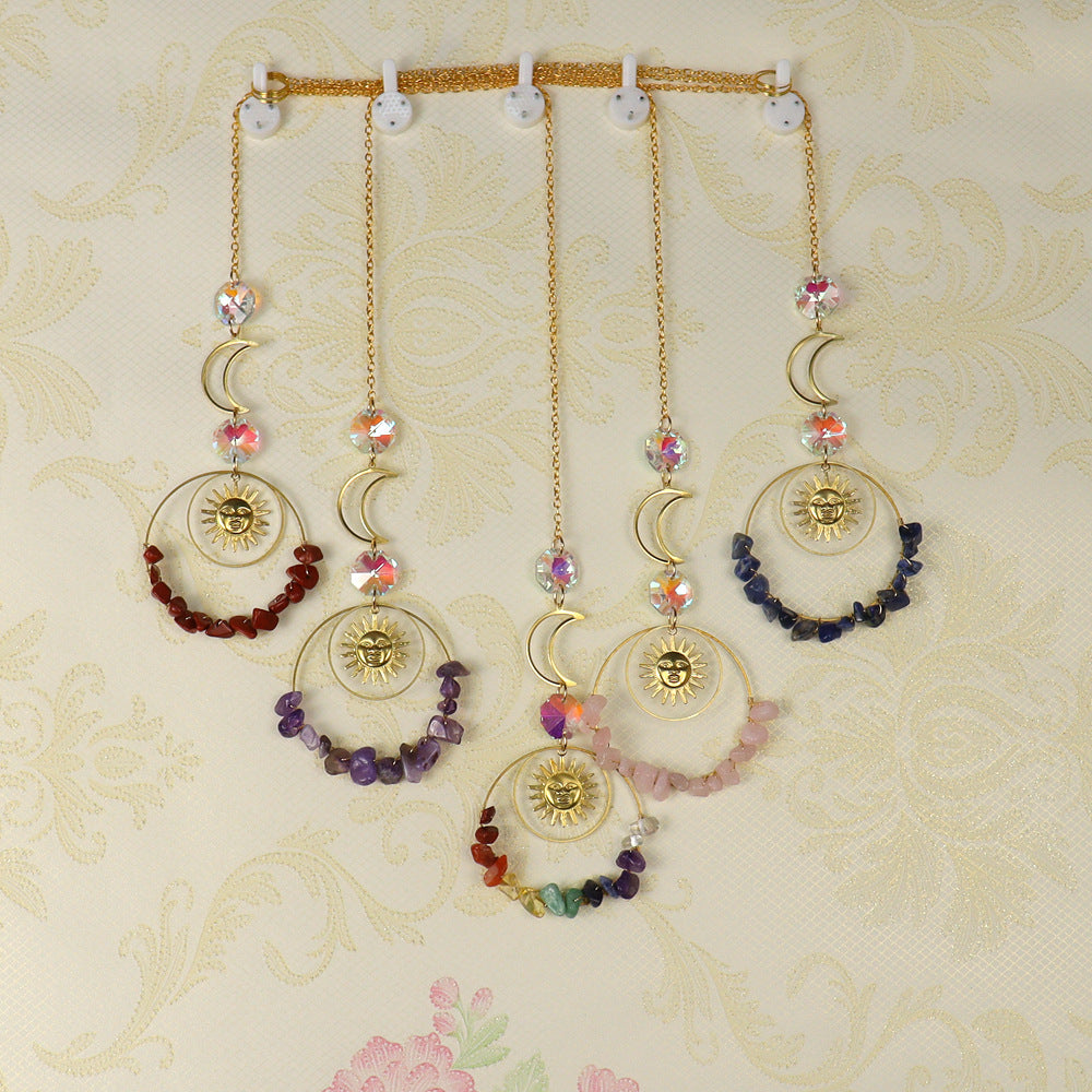 zensoullab Sun Catcher Sun Crystal Gravel Pendant Light Outdoor Hanging Window Wind Chime T37