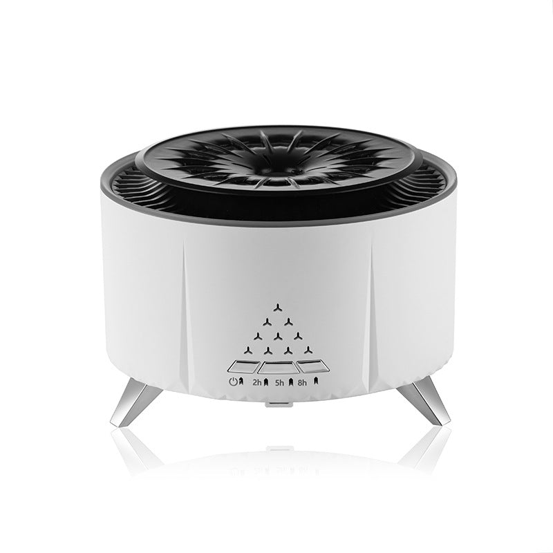 zensoullab Creative Flame Aromatherapy Diffuser White Noise Volcanic Lava Humidifier Desktop Simulation Jellyfish Smoke Ring Diffuser