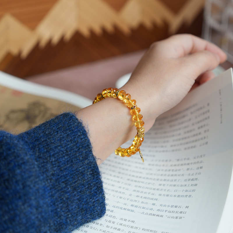 zensoullab Nine Purple Fire Cut Amethyst Bracelet for Women, Straight Cut High-end Crystal Jewelry Bracelet