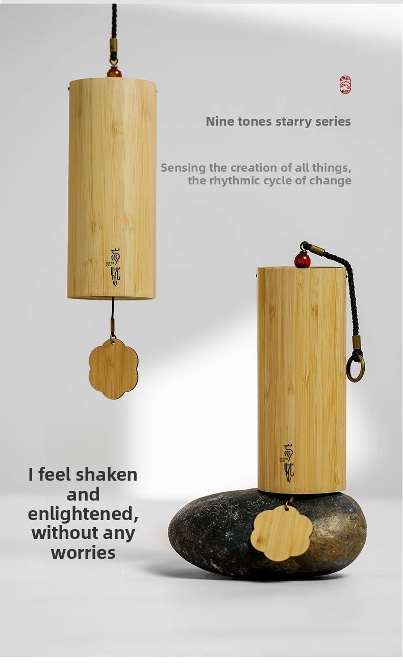 zensoullab Lu Ruzhu Bamboo Wind Chime Chord Japanese Retro Bell Yoga Balcony Outdoor Four Seasons Healing Home Decoration Pendant