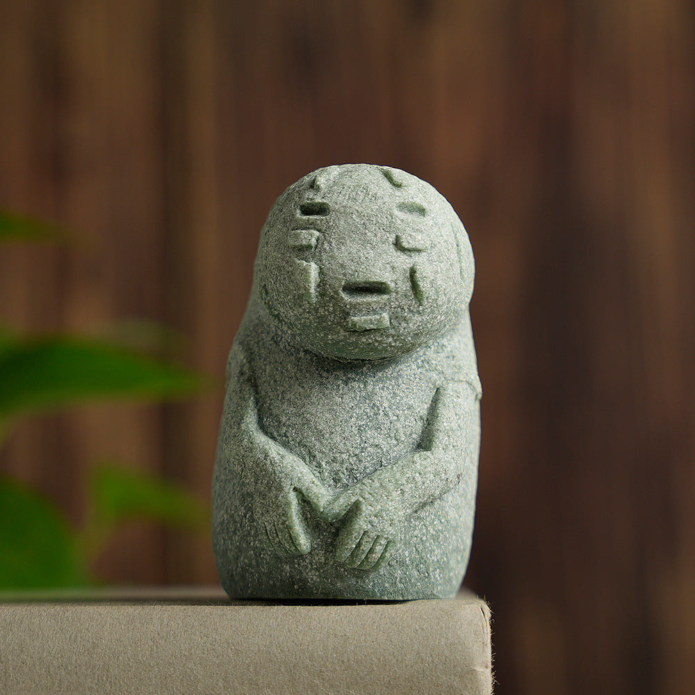 zensoullab Japanese Style Faceless Man Cute Fun Figurine Micro Landscape Aquarium Fish Tank Home Decoration Indoor Outdoor Decoration