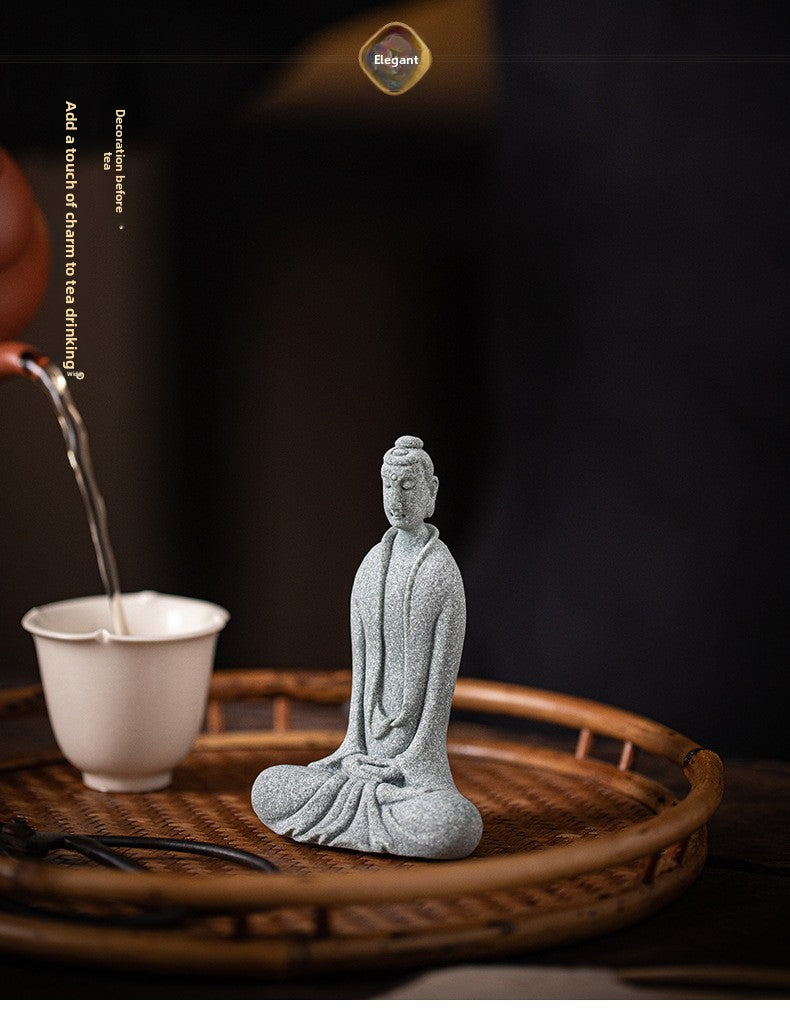 zensoullab Zen Style Chinese Qing Sand Dunhuang Flying Figure Small Ornament Creative Fish Tank Micro Landscape Potted Plant Gardening Decoration Display
