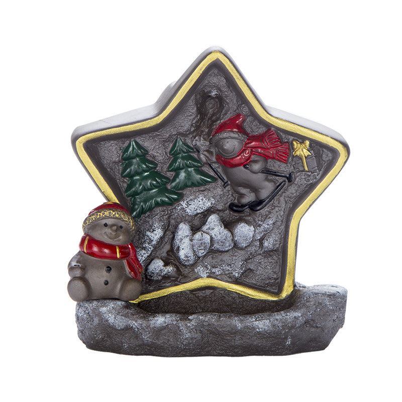 zensoullab Christmas themed backflow incense burner