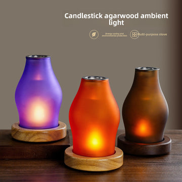 zensoullab Chinese Incense Burner Glass Incense Burner Agarwood Sandalwood Natural Incense Aromatherapy Incense Burner Candle Incense Lamp Incense Burner