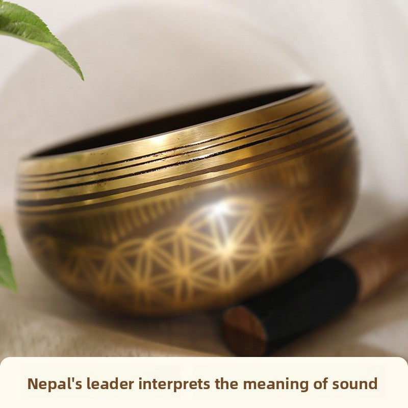 zensoullab Nepal Handmade Singing Bowl Meditation Healing Sanskrit Bowl Sound Wave Healing Yoga Meditation Bowl Buddha Sound Bowl Copper Bowl