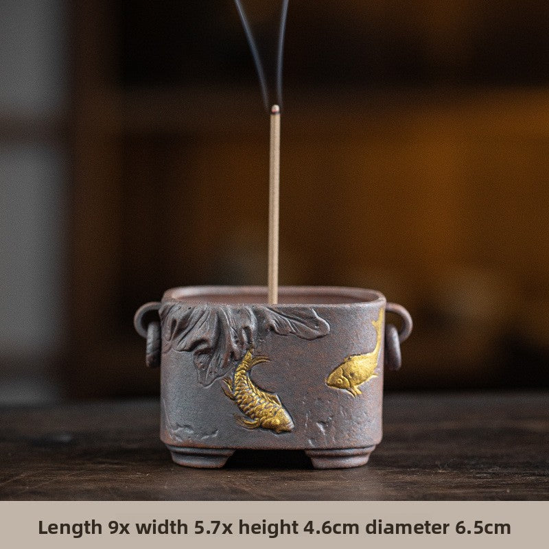 Zensoullab Zen Chinese Ancient Fragrance Incense Inserted Incense Burner Creative Home Living Room Desktop Tea Room Space Desktop Decoration Incense Burner