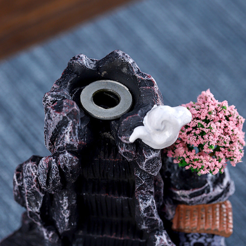 zensoullab Resin Backflow Incense Burner Small Creative Home Aromatherapy Burner Decorative Smoke Sandalwood Incense Burner
