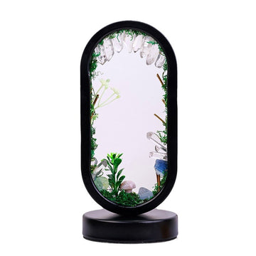 zensoullab Natural Crystal Raw Stone Oval Forest Mushroom Lamp Home Decoration Atmosphere Night Light Bedside Lamp Ornament