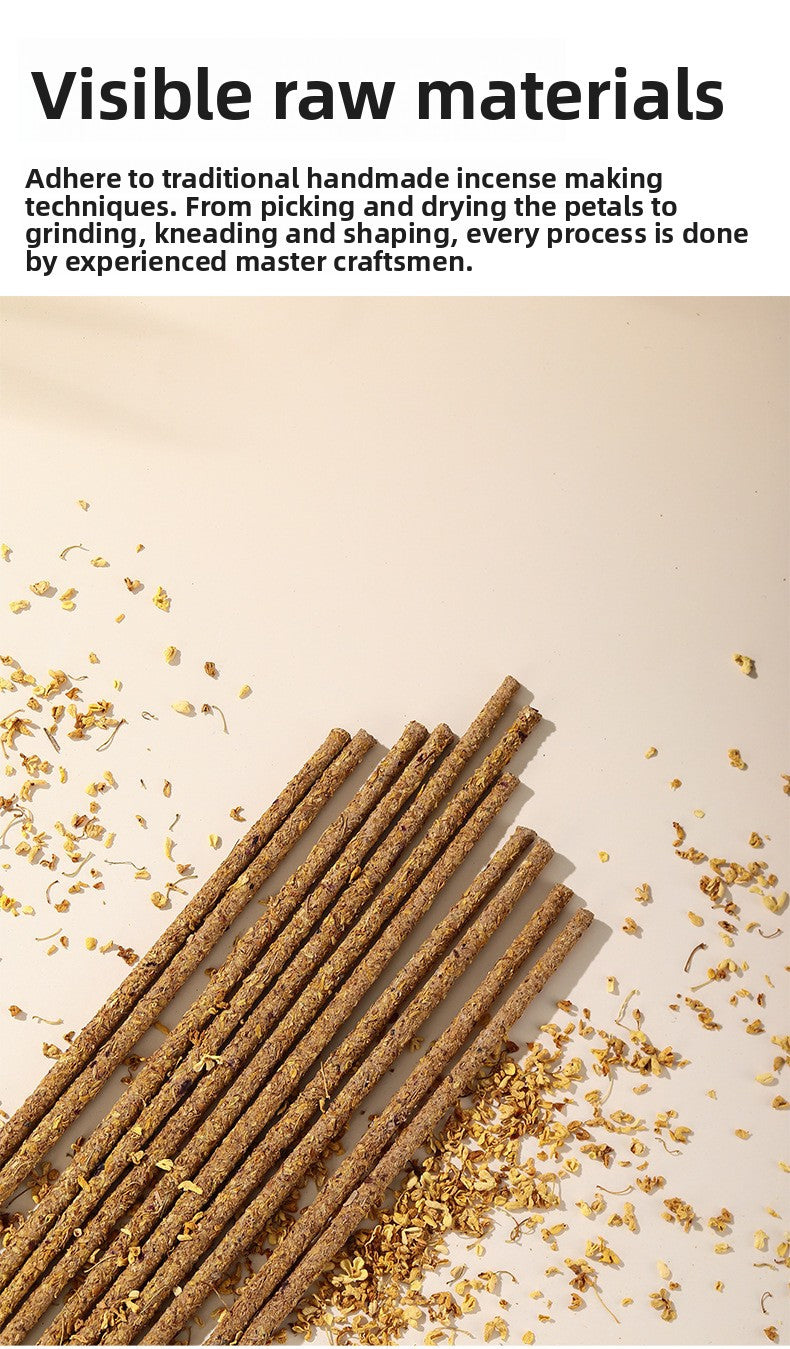 zensoullab Handmade Incense Argentina Incense Rose Osmanthus Petal Incense Sandalwood Lavender Jasmine Incense 12 Sticks/Bag