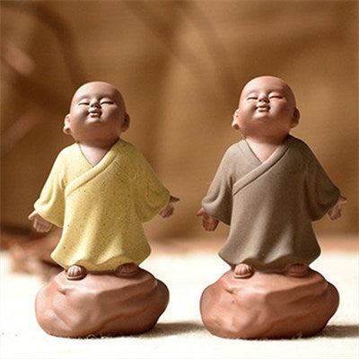 zensoullab Yunshang Leisurely Taoist Little Monk Huan Kong Purple Clay Tea Pet Ornament Creative Tea Play Little Buddha Ornament Tea Set Accessories