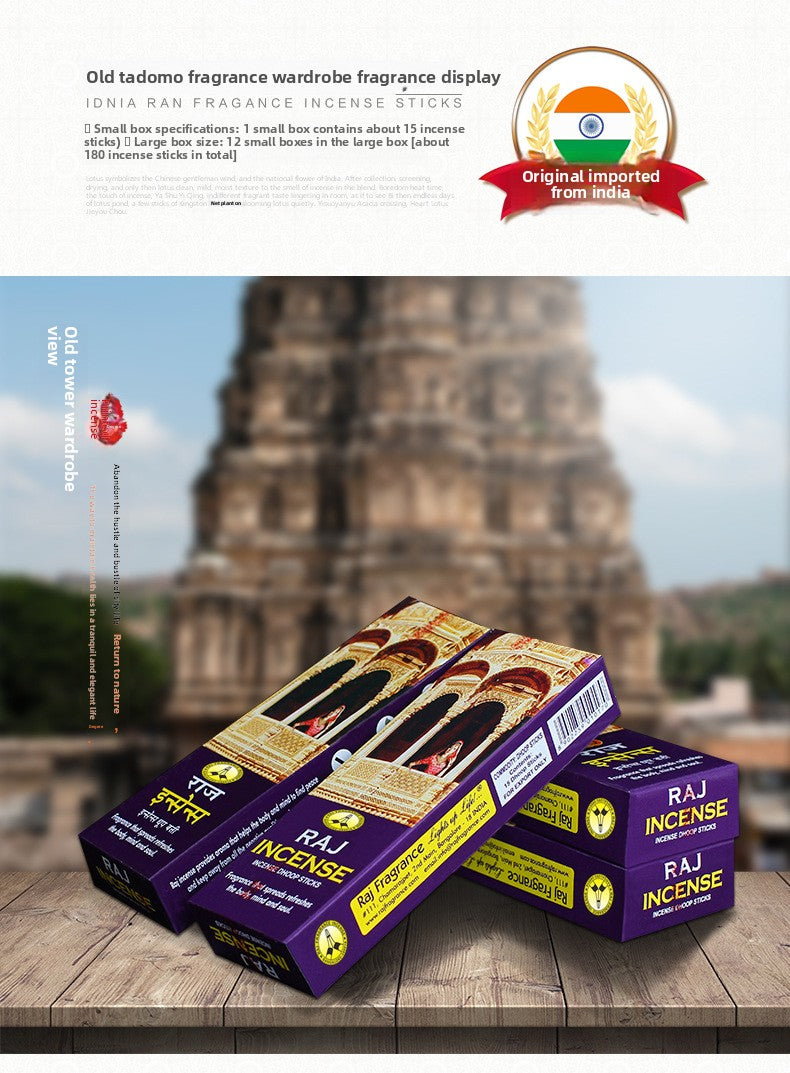 zensoullab Indian Incense Authentic Daruma Incense Old Pagoda Incense Stick Imported Aromatherapy Incense Tibetan Incense Handmade Sandalwood Wardrobe Incense