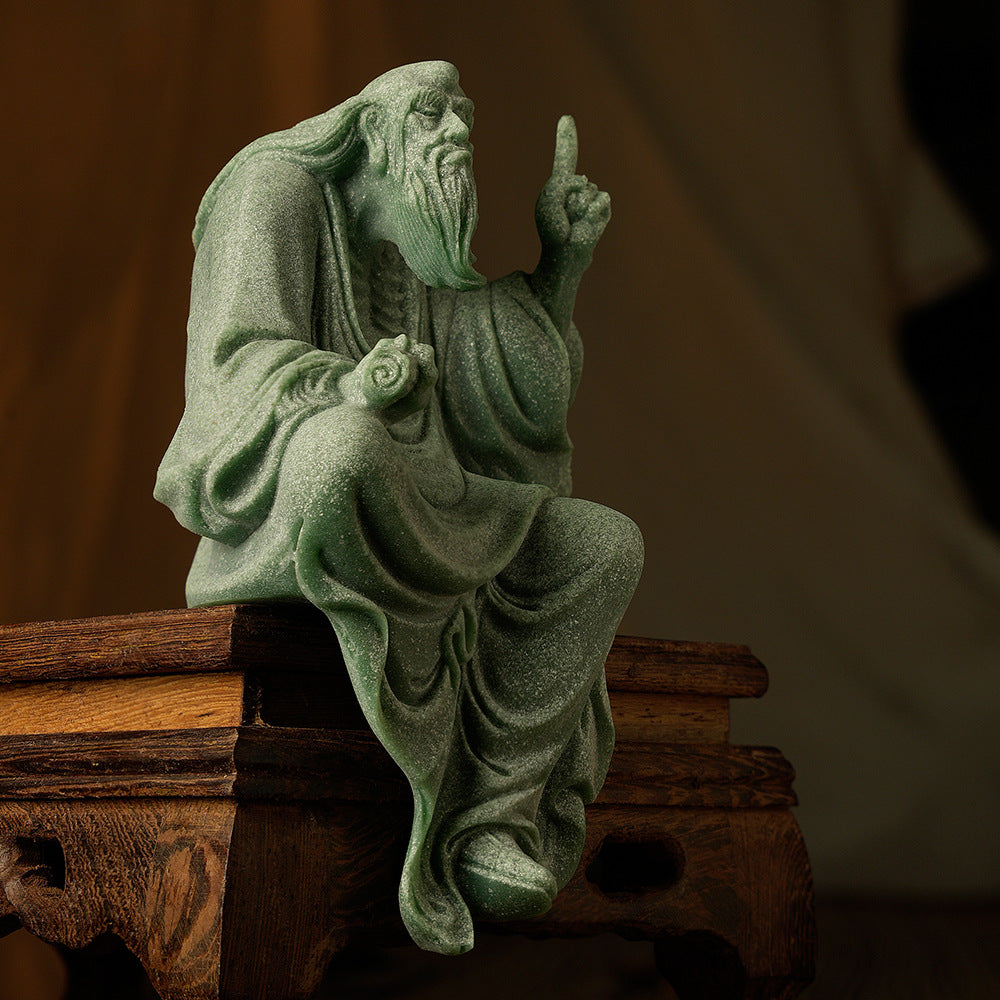 zensoullab New Chinese Style Small Ornaments National Style Desktop Landscaping Flowing Water Zen Style Bogu Rack Decoration Scene Layout Laozi Sculpture