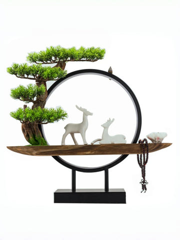 zensoullabled Lamp Circle Base Zen Backflow Incense Burner Chinese Style Home Entrance Decoration Office Tea Room Aromatherapy Burner Household