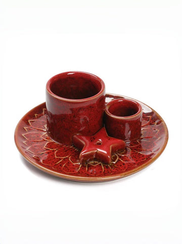 Ceramic Aromatherapy Candle Holder Aromatherapy Burner Simple Nordic Style Candle Cup Atmosphere Decoration Sage Holy Wood Plate